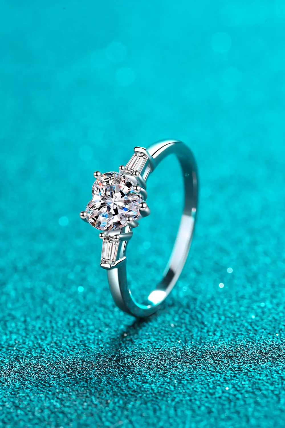 1.2 Carat Moissanite Heart Ring