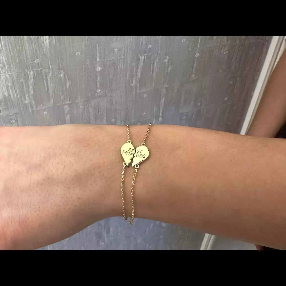 18k/ 925 Vermeil Best Friends Heart Bracelet