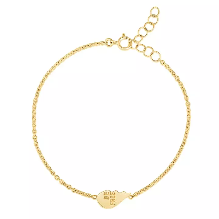 18k/ 925 Vermeil Best Friends Heart Bracelet