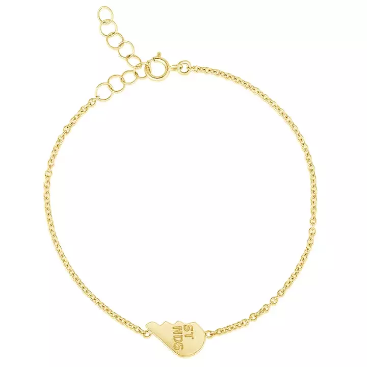 18k/ 925 Vermeil Best Friends Heart Bracelet