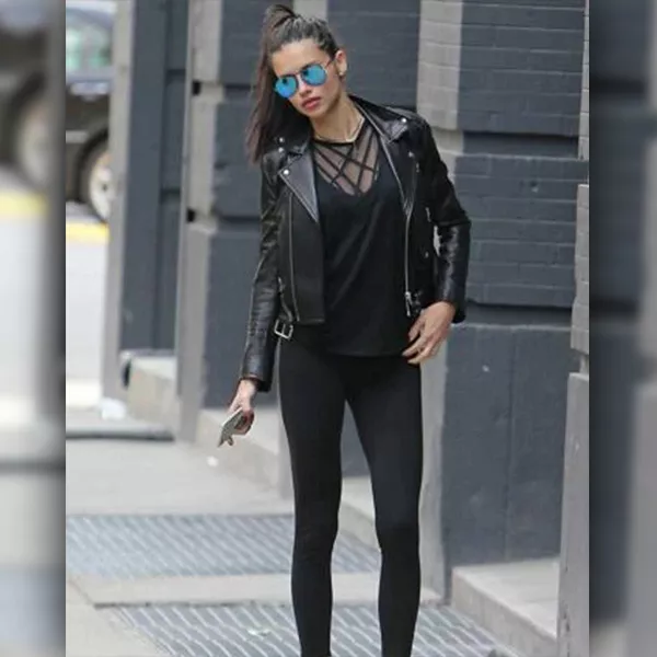 Adriana Lima Jacket | Brazilian Model Black Jacket