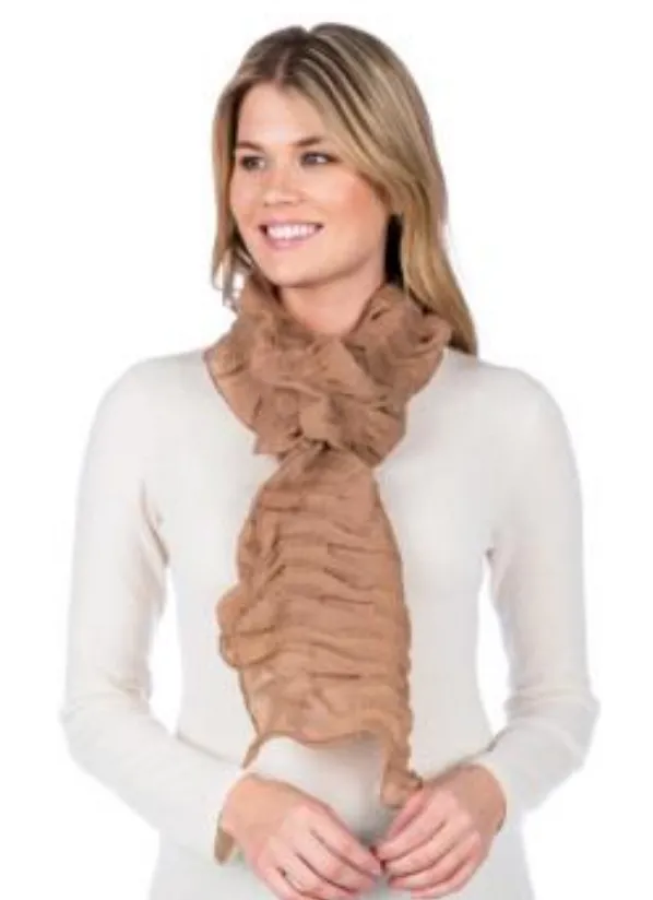 Alashan scarf, ruched merino wool