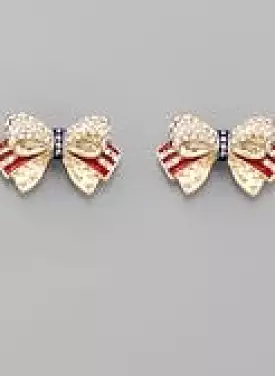 American Baby Bow Earrings