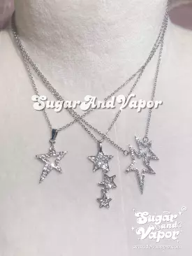 Bling Y2K Stars Necklace Set