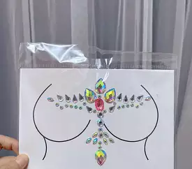 Body Jewelry Crystal Bra Sticker Paste Art party Chest Decoration