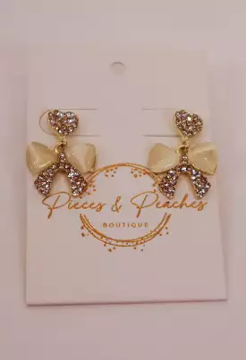 Bow Pave Earrings