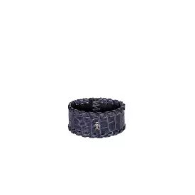 Bracelet Animal Printed Crocodile Deep Blue