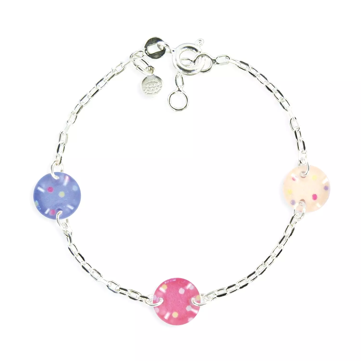 Bracelet enfant 3 motifs argent 925-Dots