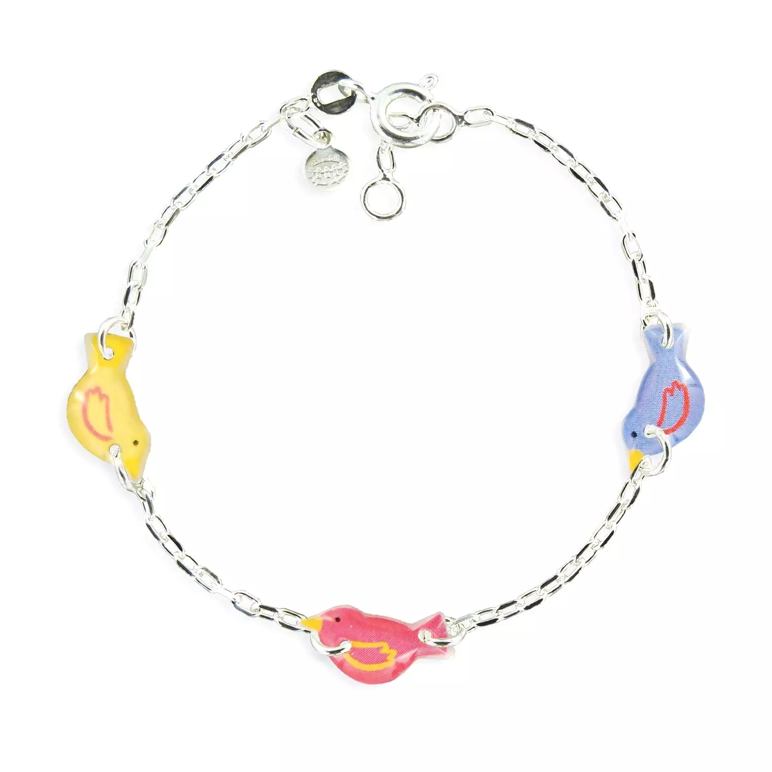 Bracelet enfant 3 motifs argent 925-Small birds