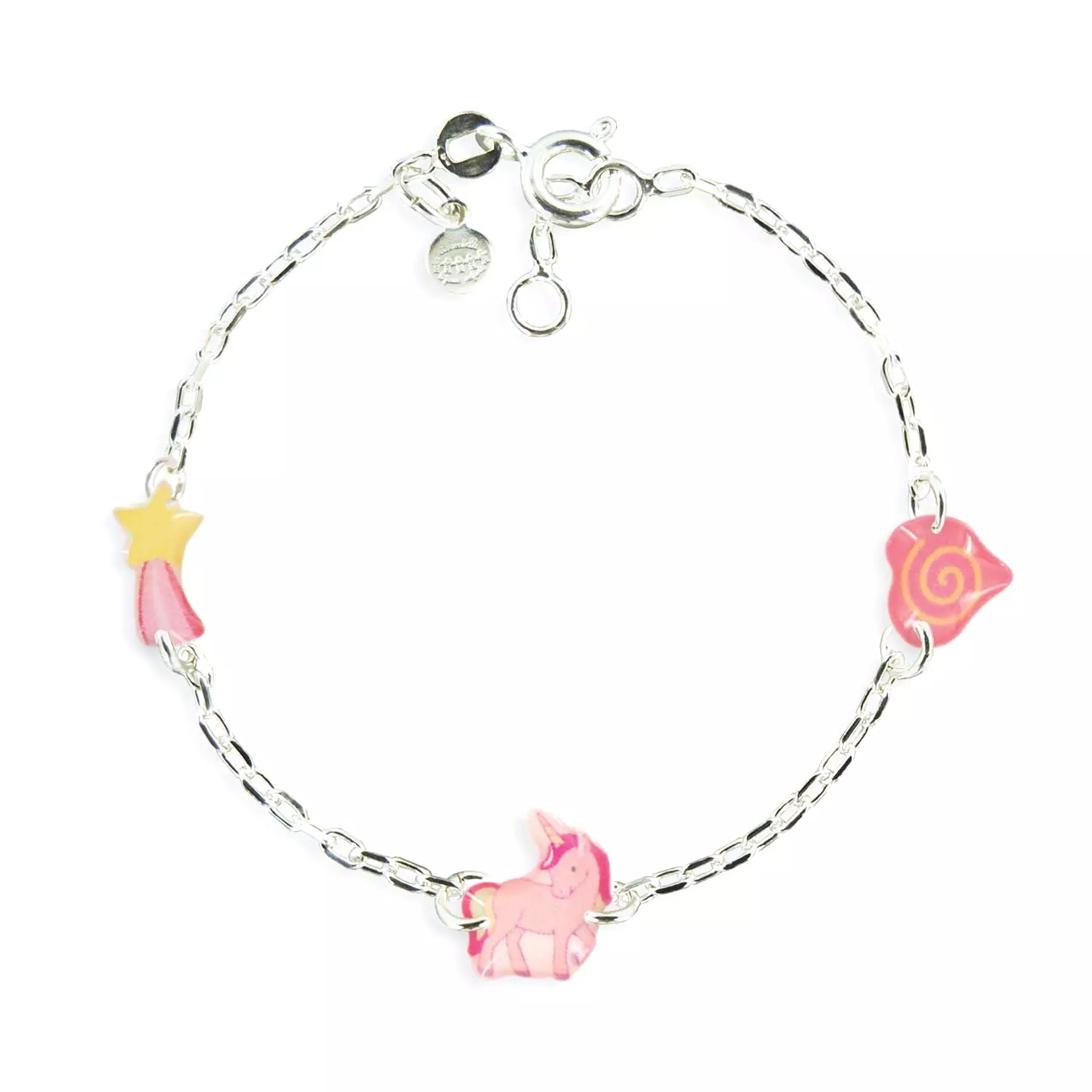 Bracelet enfant 3 motifs argent 925-Unicorn