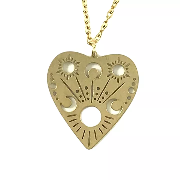 Brass Heart Necklace