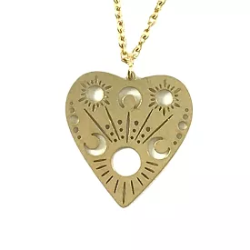 Brass Heart Necklace