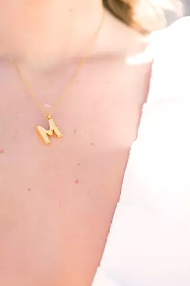 Bubble Initial Necklace