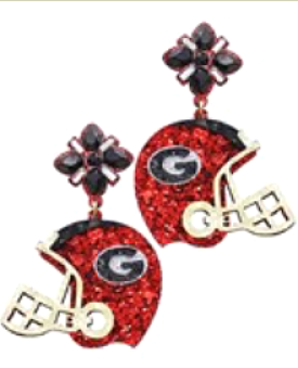 Bulldogs Helmet Earrings