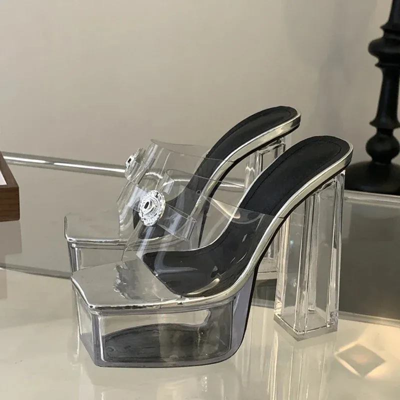 Carlee Clear Platform Heel