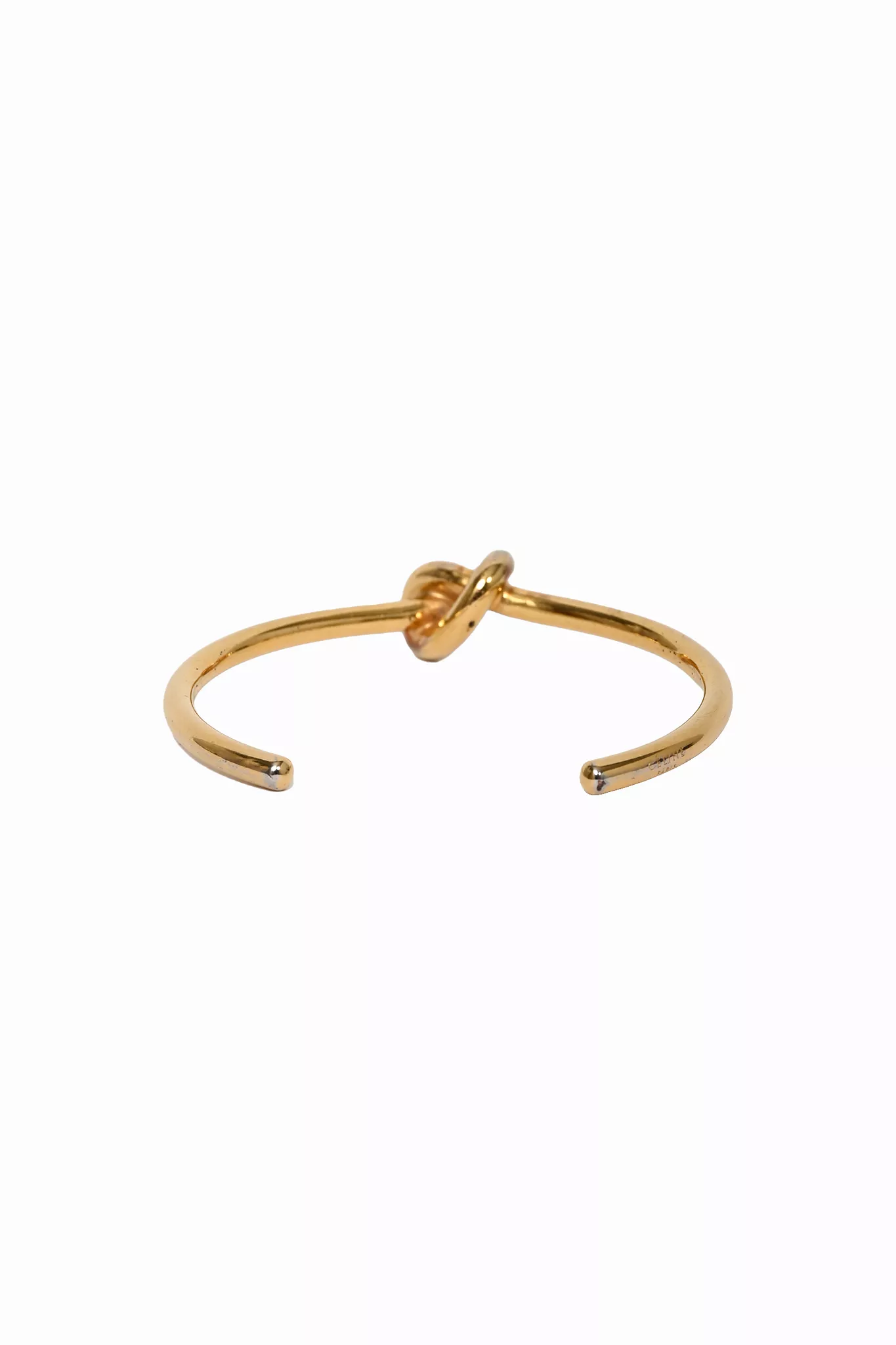 Celine Gold Tone Thin Knot Bracelet (As Is)