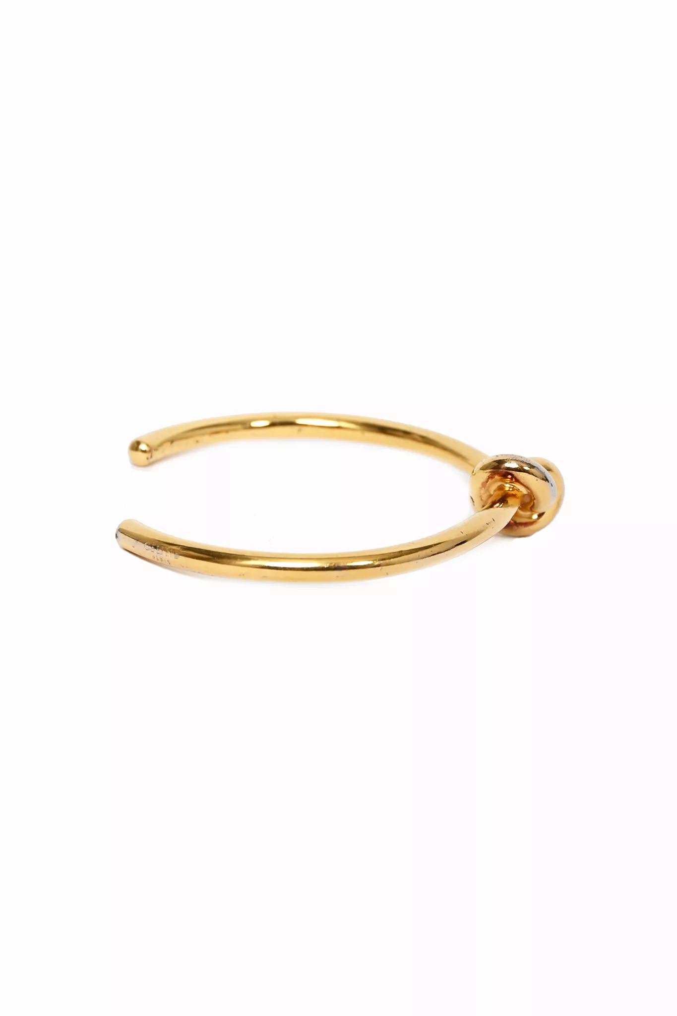 Celine Gold Tone Thin Knot Bracelet (As Is)