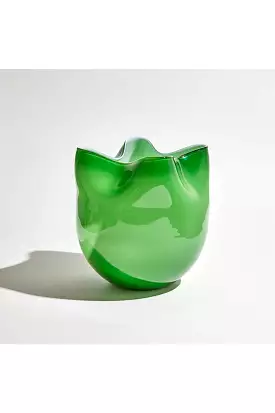 CINO FRILLED VASE EMERALD