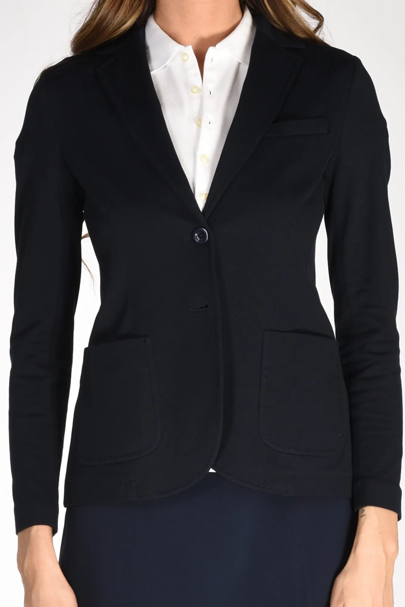 Circolo 1901 Blazer Piquet Blu Donna