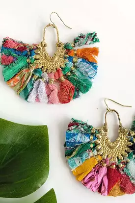 Colorful Fringe Earrings