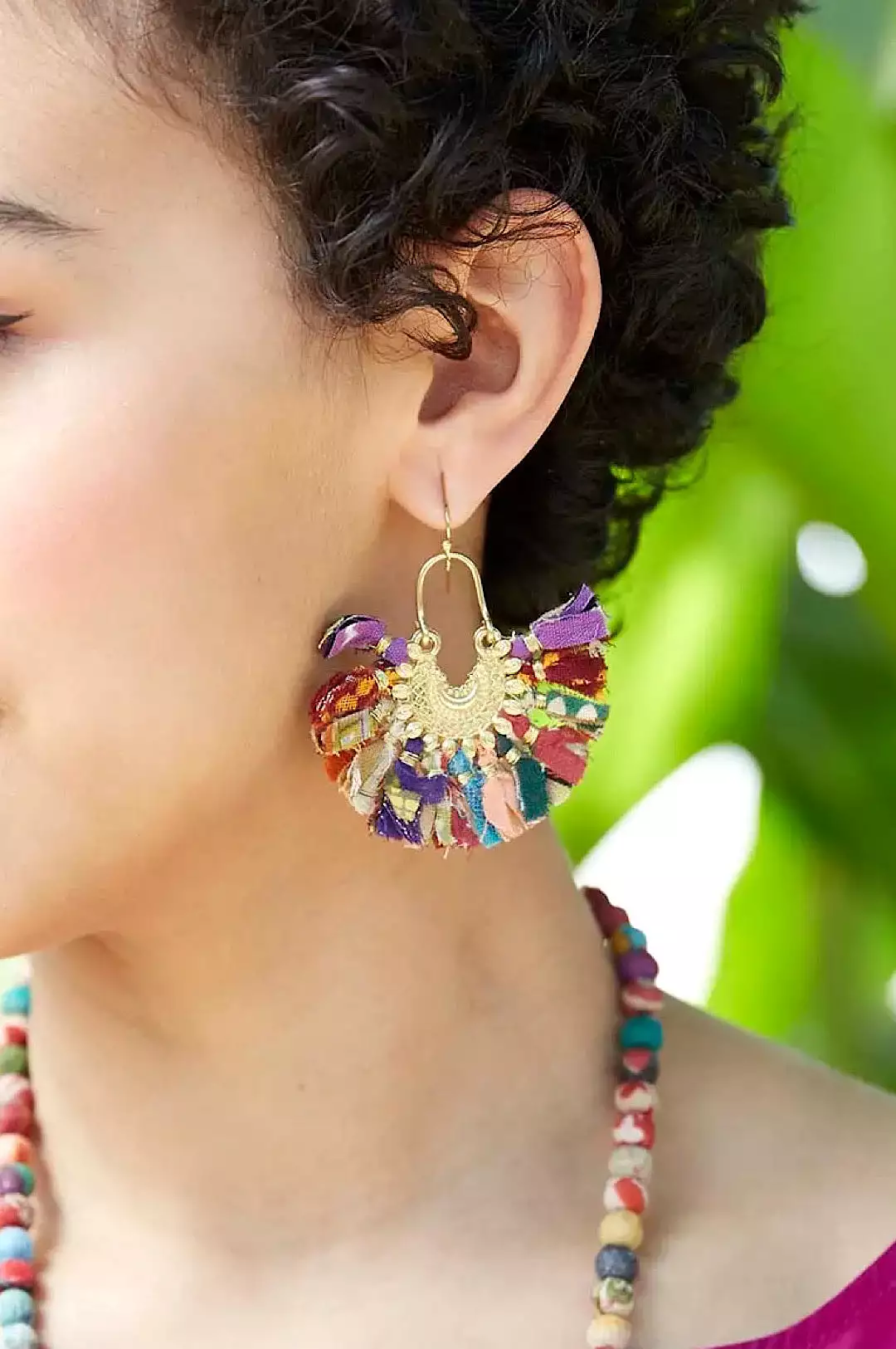 Colorful Fringe Earrings