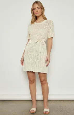 Crochet Knit Dress with Scallop Edge Detail (WKN715)