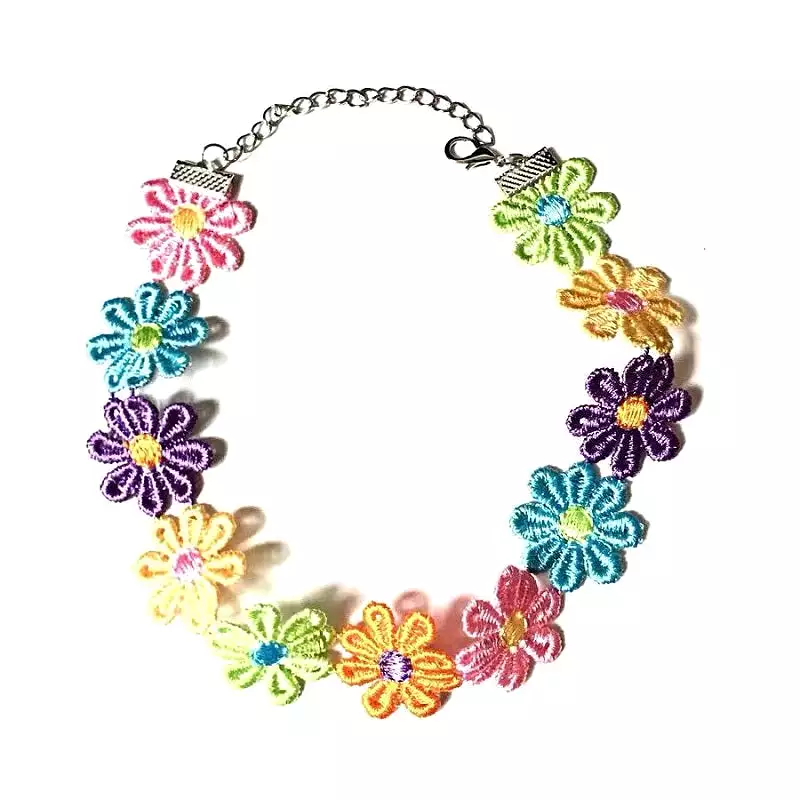 CUTE COLORFUL SEVEN-COLOR FLOWER NECKLACE