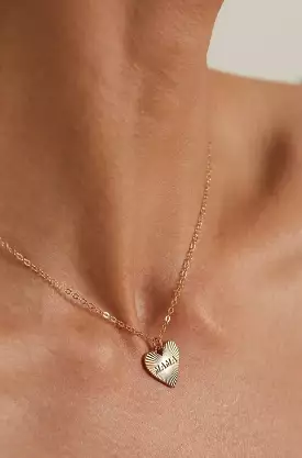 Dainty Heart Mama Necklace