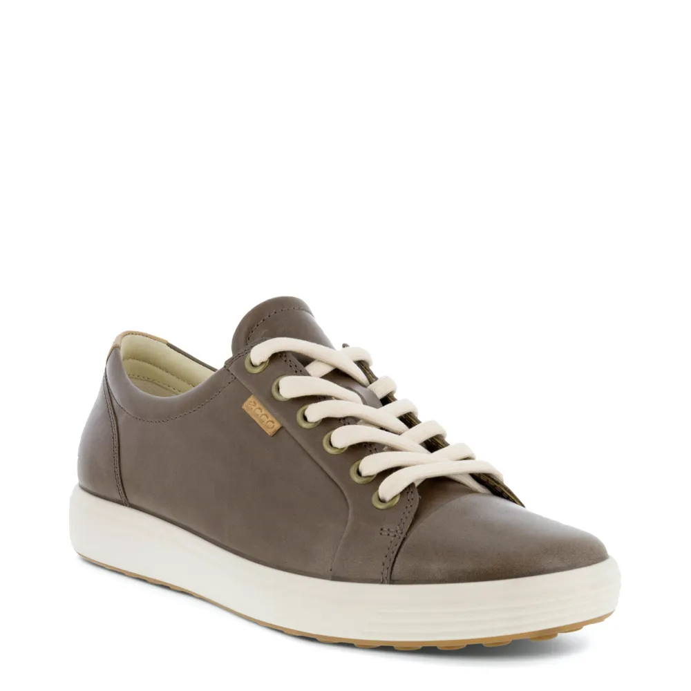 Ecco Women's Soft 7 Leather Lace Sneaker (Taupe)