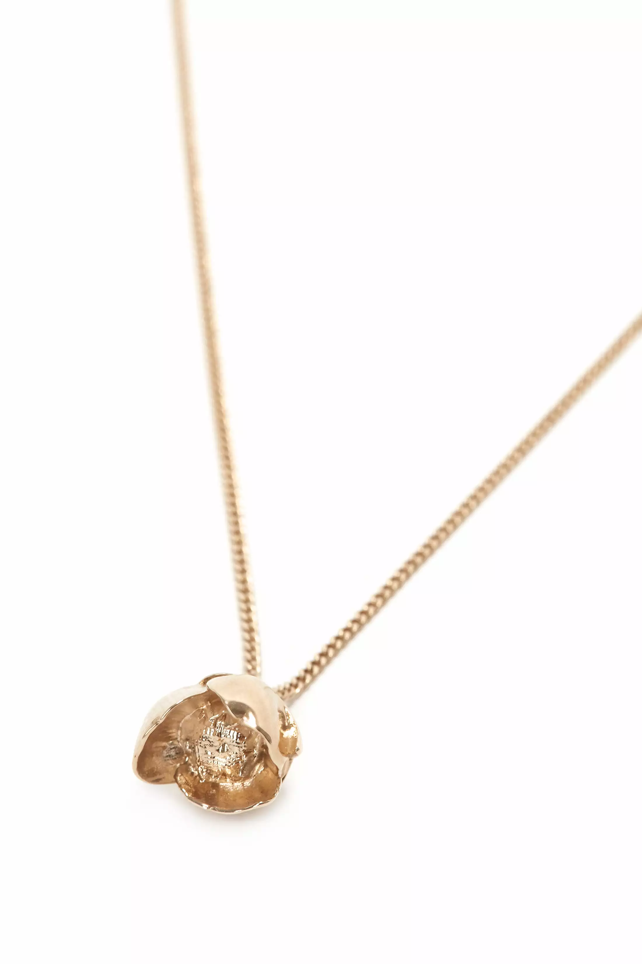 Exclusive Camellia Flower Necklace In Gold