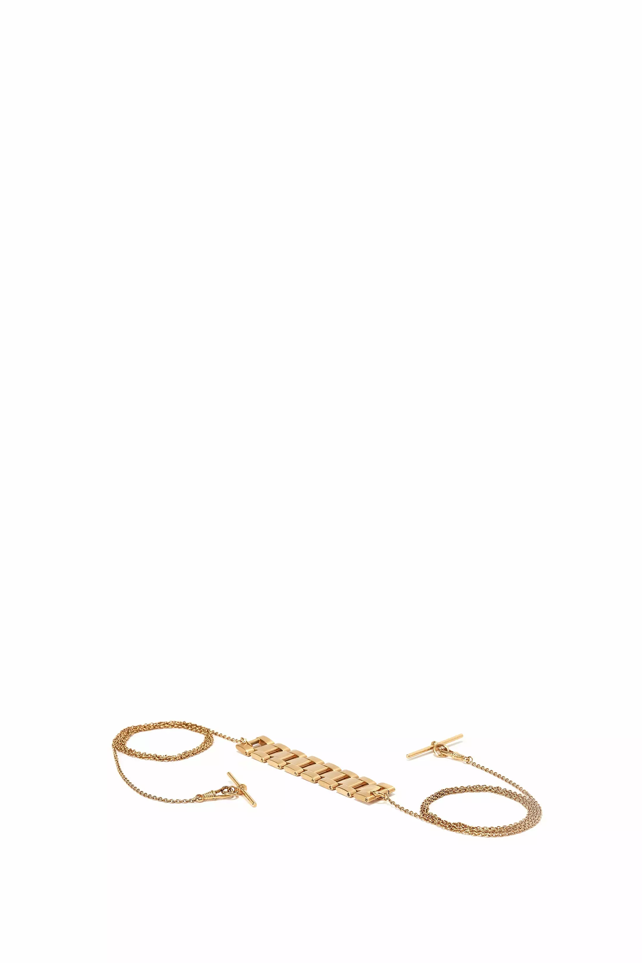 Exclusive Chain Wrap Necklace In Brushed Gold