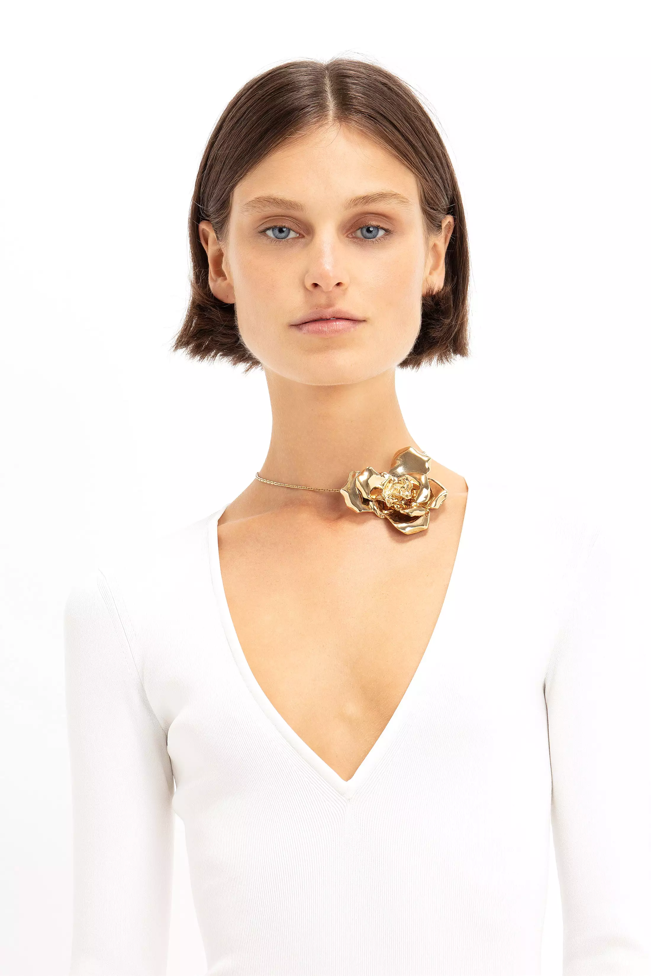 Exclusive Flower Necklace In Gold