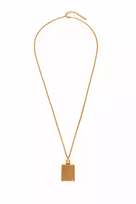 Exclusive Perfume Bottle Necklace In Brushed Gold