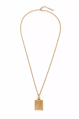 Exclusive Perfume Bottle Necklace In Brushed Gold