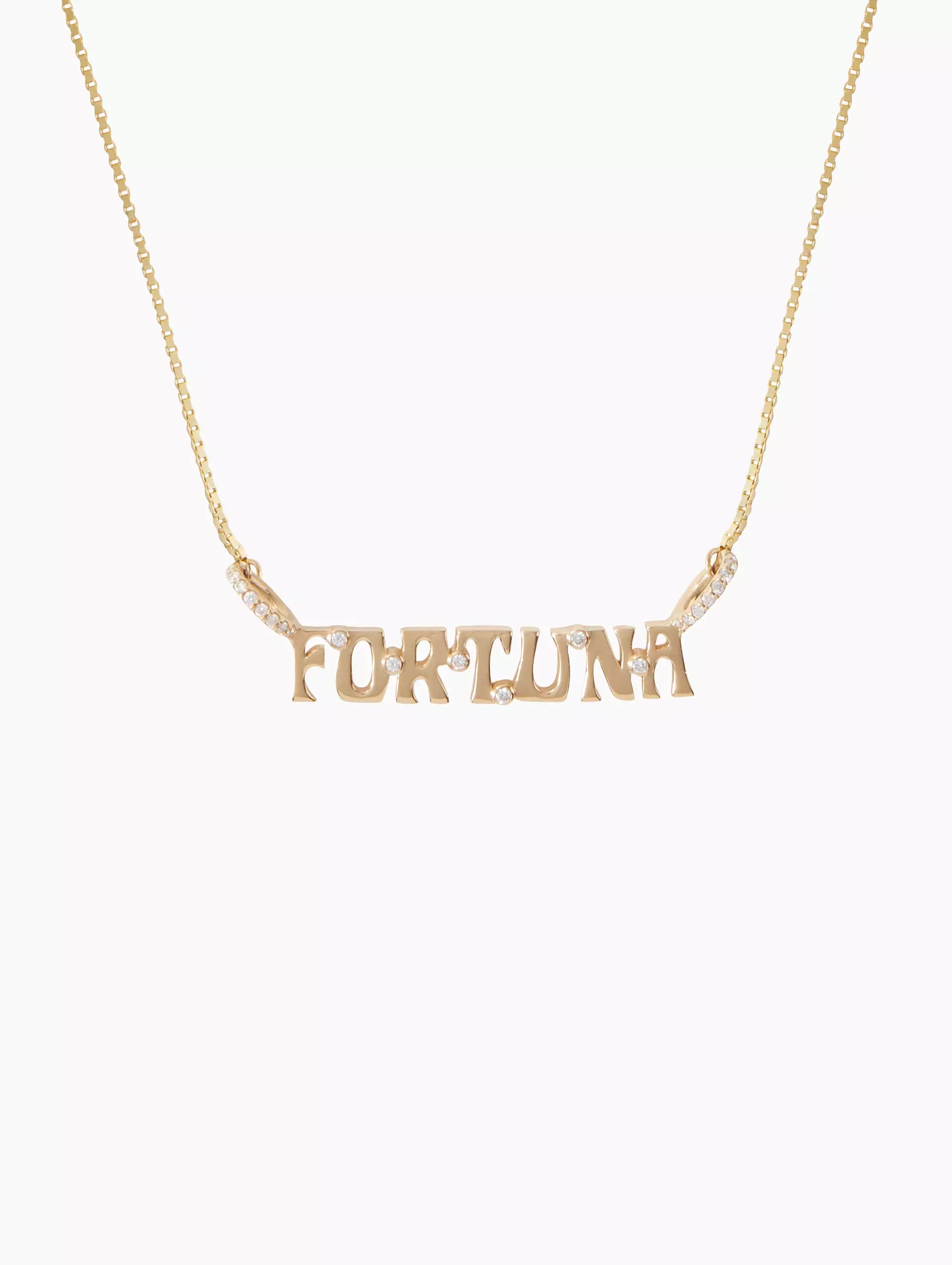 Fortuna Nameplate Necklace