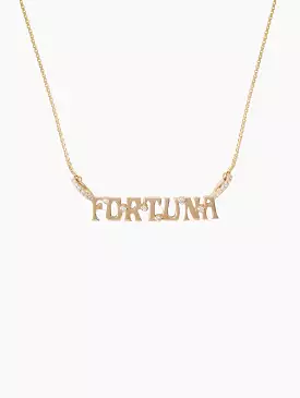 Fortuna Nameplate Necklace