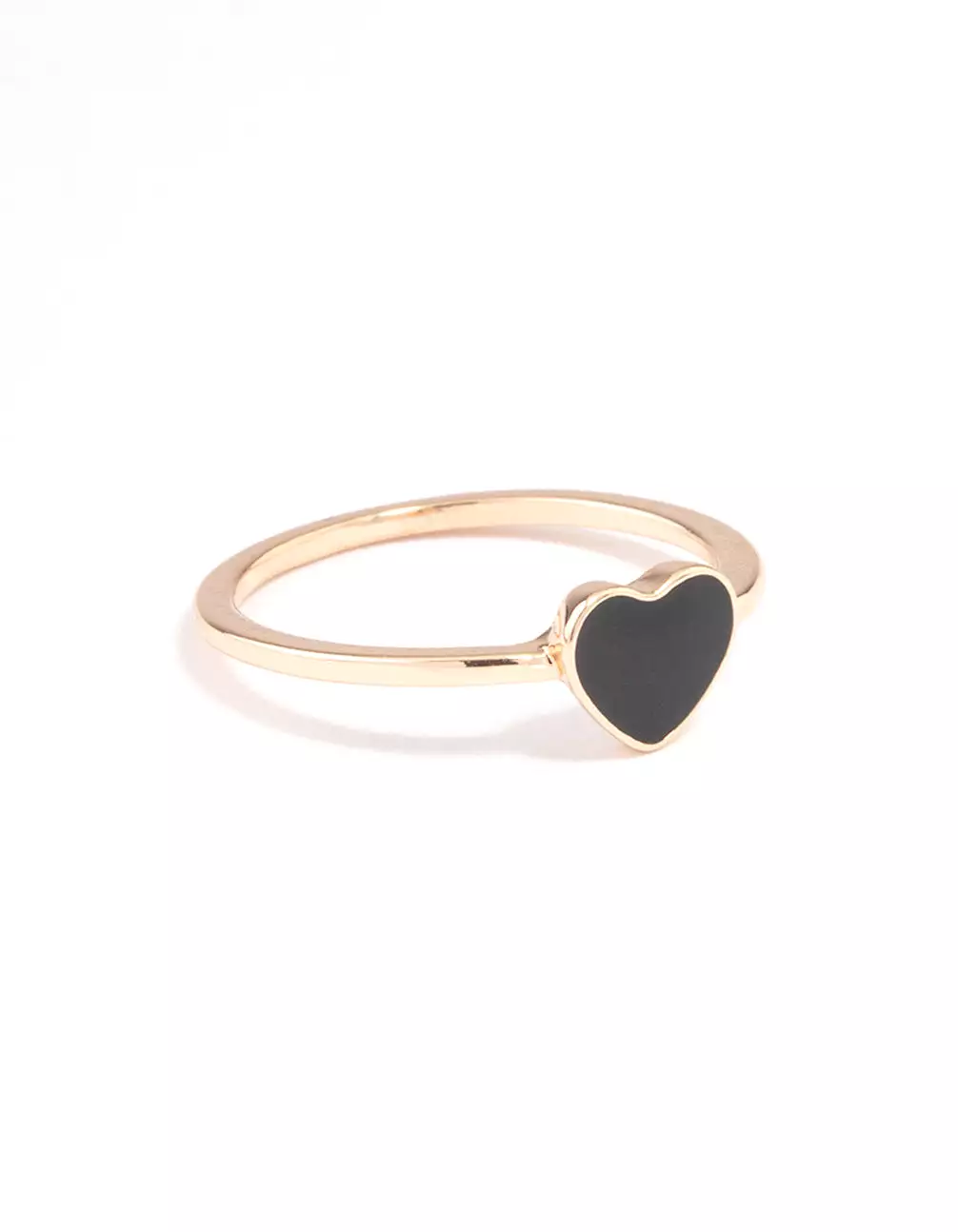 Gold Enamel Heart Ring