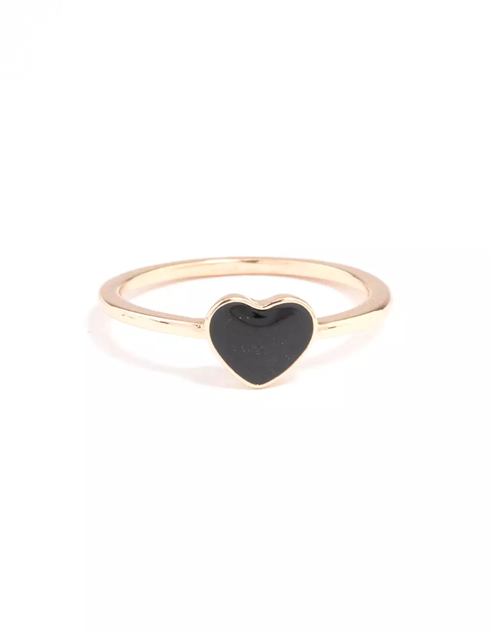 Gold Enamel Heart Ring