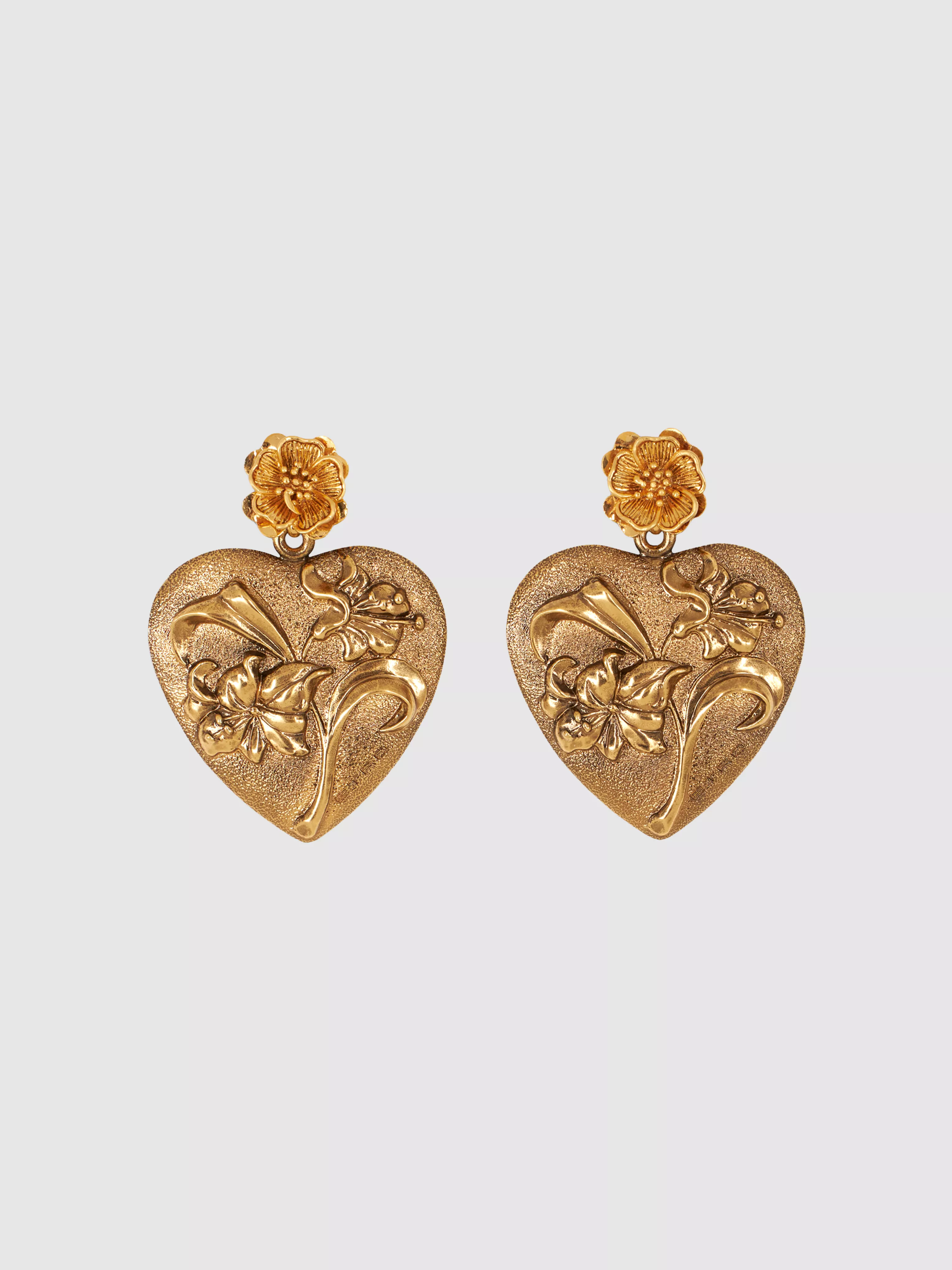 Gold Heart Earrings