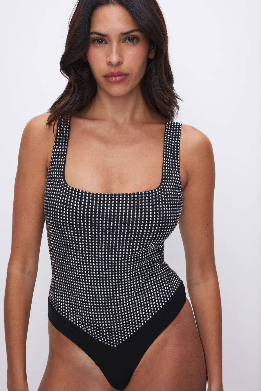 GOOD AMERICAN CRYSTAL MODERN TANK BODYSUIT