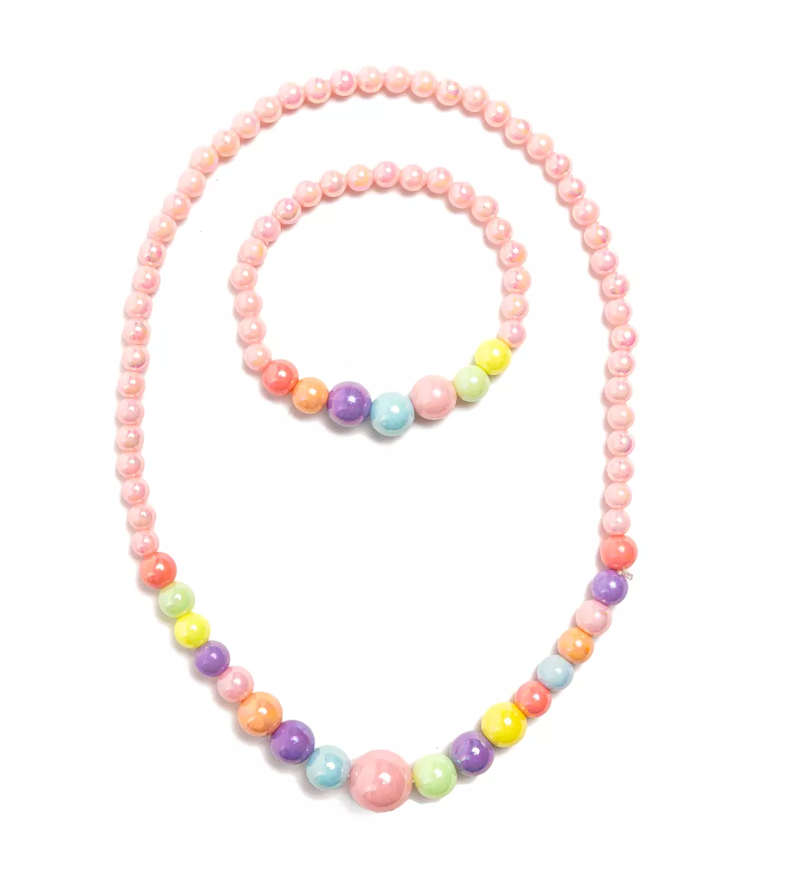 Great Pretenders - Pearly Pastel Necklace & Bracelet Set