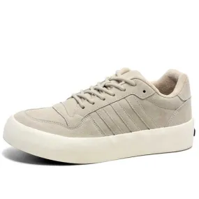 Grey plain stripe block casual shoe sneaker