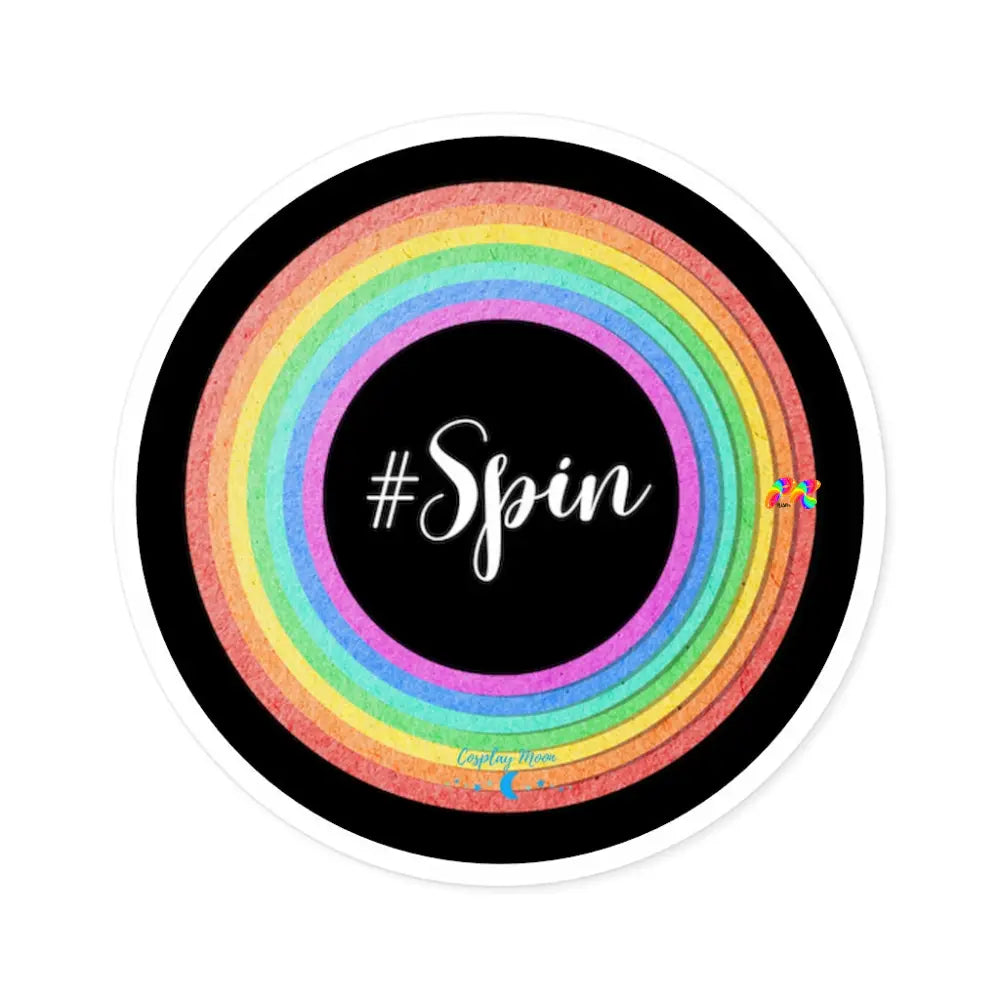 Hashtag Spin In A Rainbow Circle