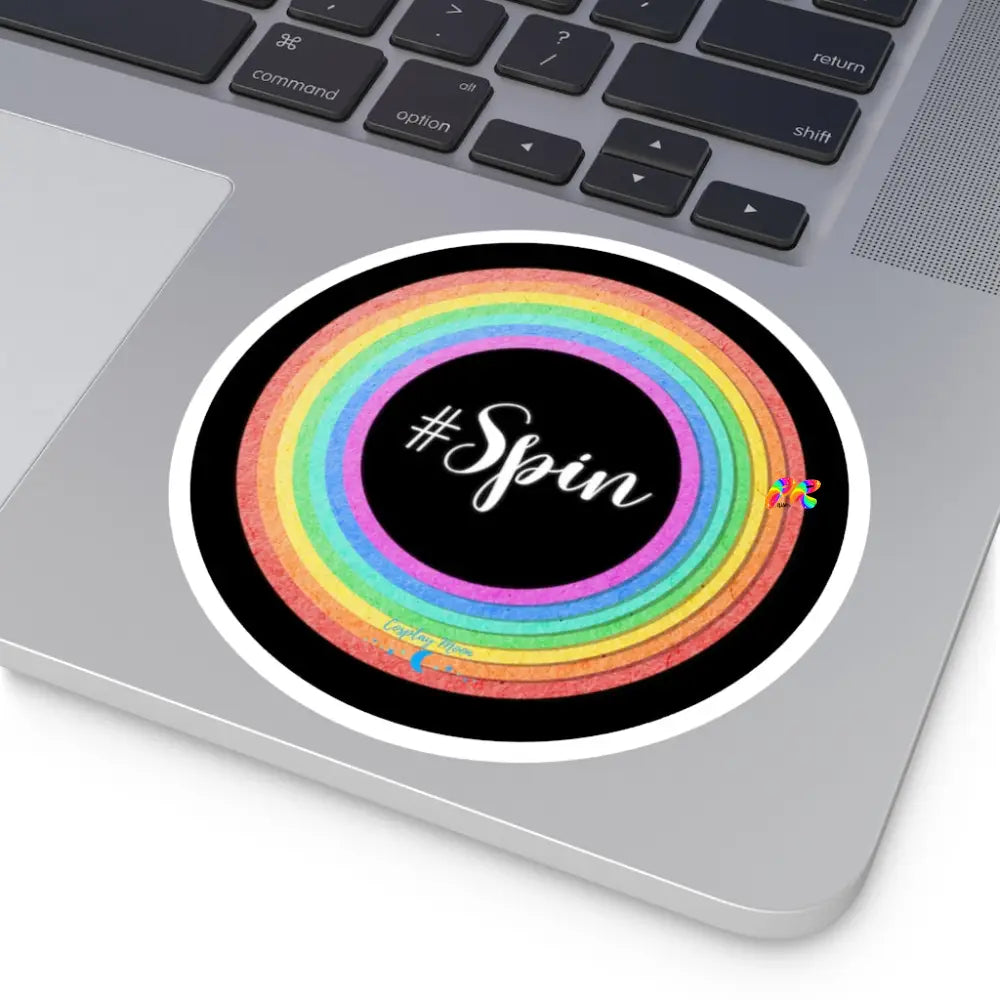 Hashtag Spin In A Rainbow Circle