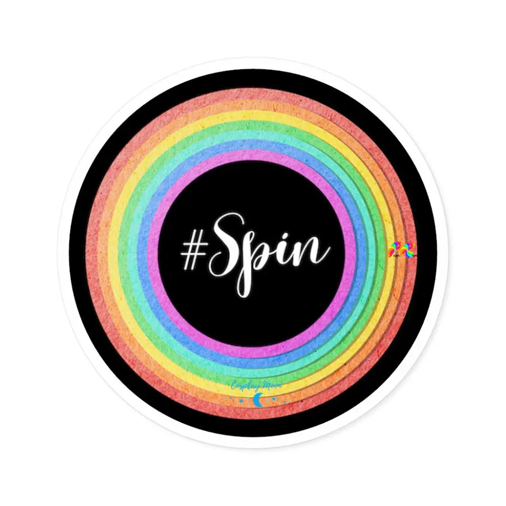 Hashtag Spin In A Rainbow Circle