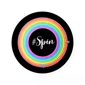 Hashtag Spin In A Rainbow Circle