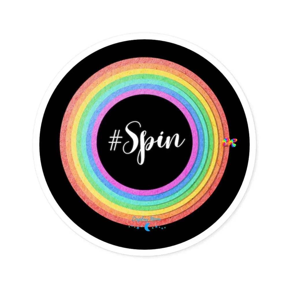 Hashtag Spin In A Rainbow Circle