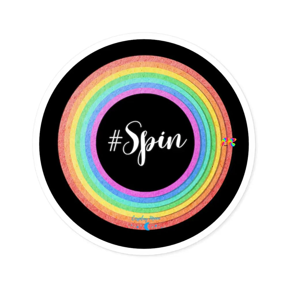 Hashtag Spin In A Rainbow Circle