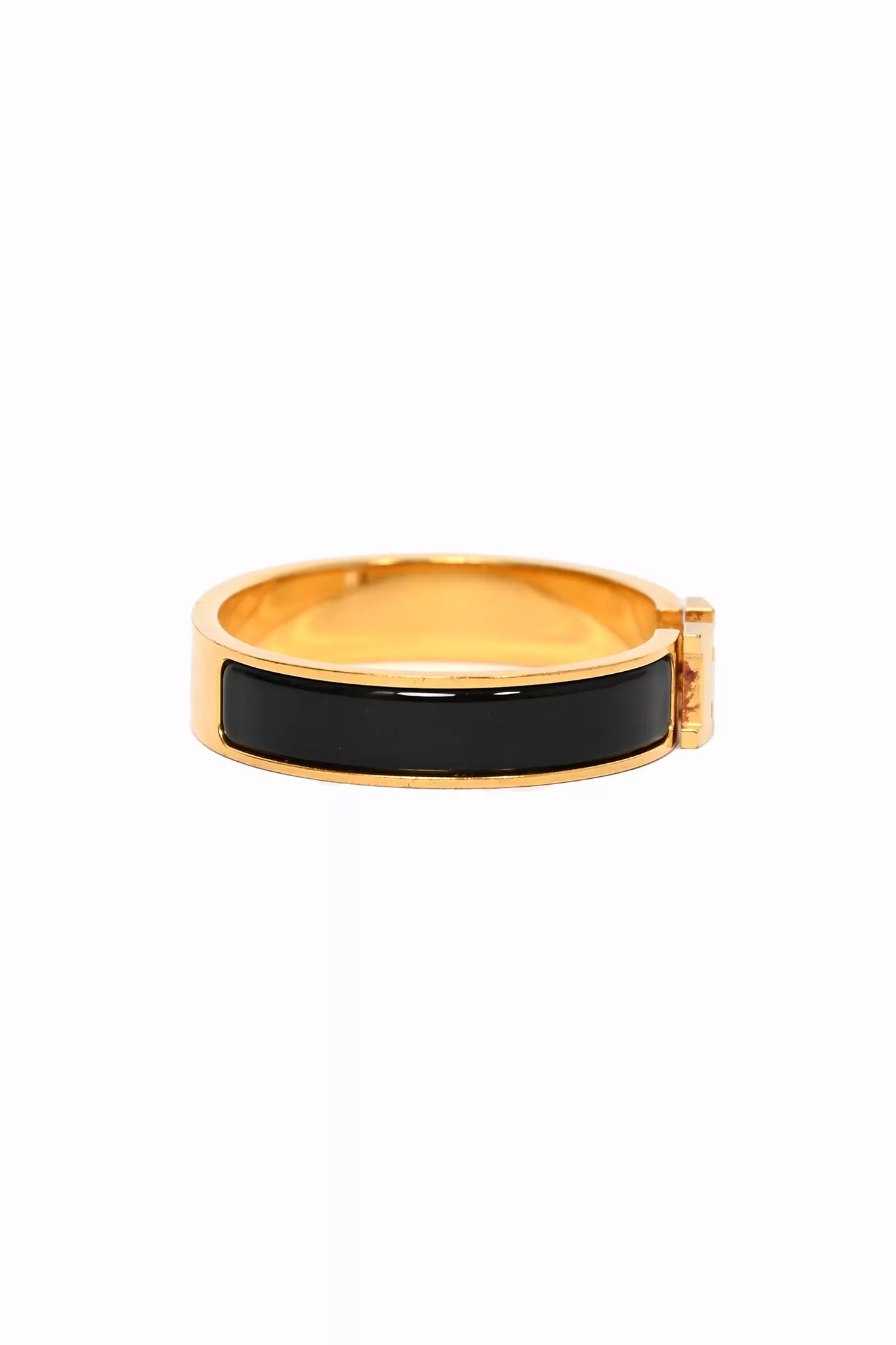 Hermes Black/Gold Clic Bracelet Size P