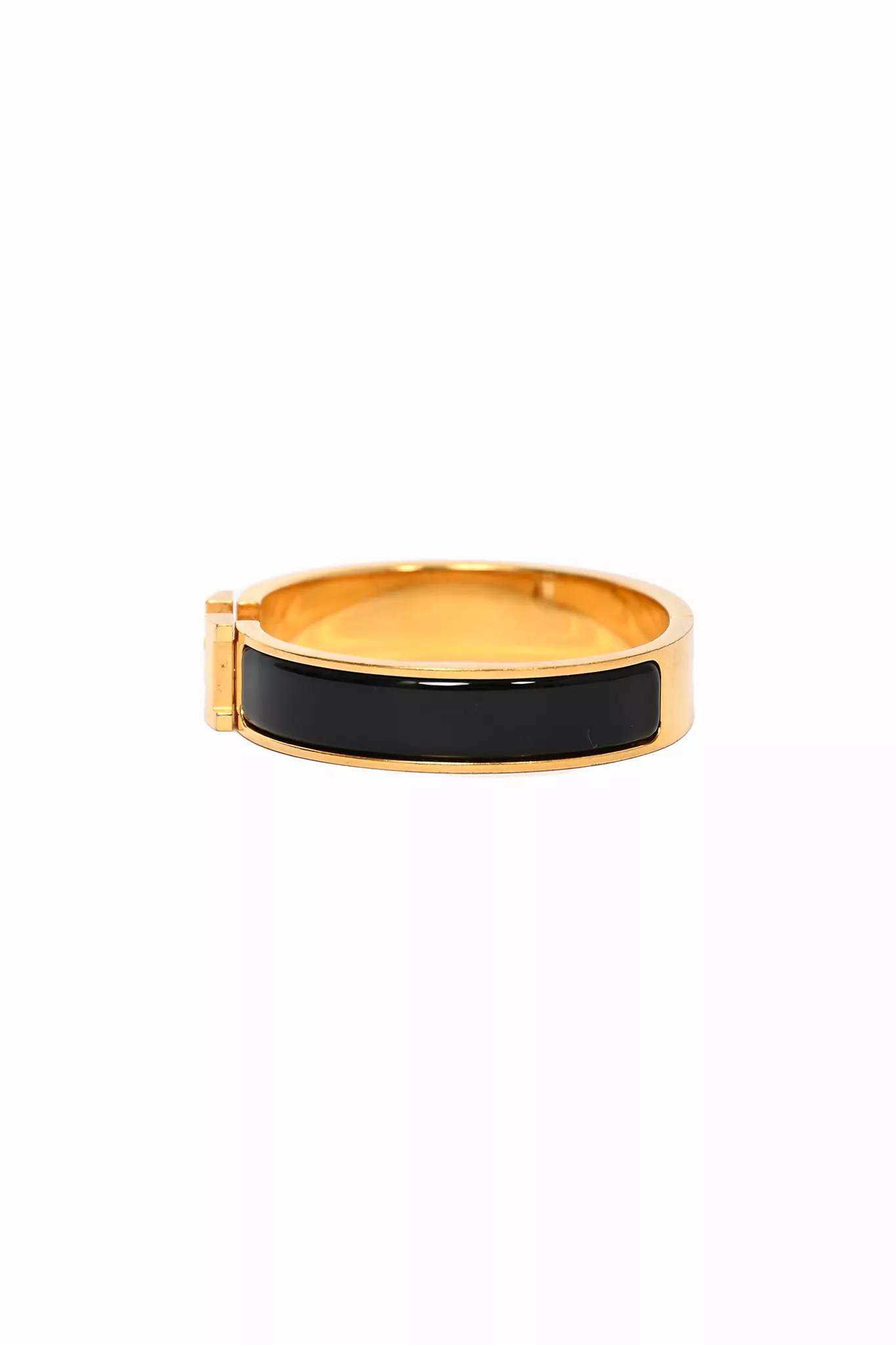 Hermes Black/Gold Clic Bracelet Size P